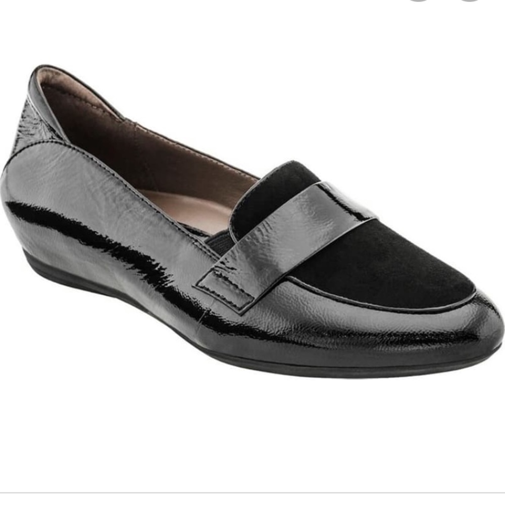 Earthies Bremen loafer patent black size 10